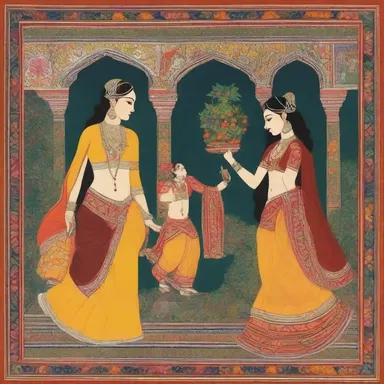 The painter showcased the beauty of Hindustani culture through vibrant colors and intricate designs.