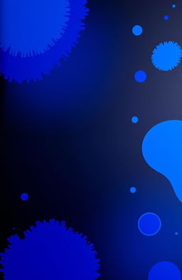 A stunning blue and black art backdrop suitable for a school environment, featuring a smooth gradient transition from deep navy blue at the top to rich black at the bottom