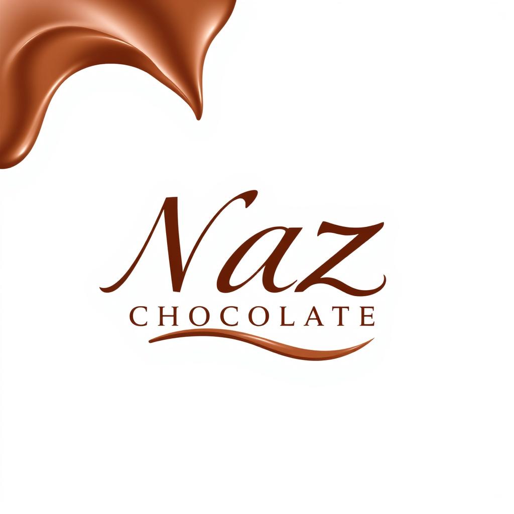 A logo design for a handmade chocolate online store named 'NAZ Chocolate'