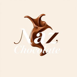 A logo design for a handmade chocolate online store named 'NAZ Chocolate'