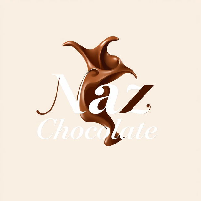 A logo design for a handmade chocolate online store named 'NAZ Chocolate'