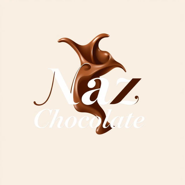 A logo design for a handmade chocolate online store named 'NAZ Chocolate'