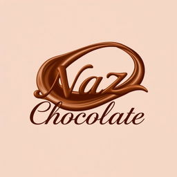 A logo design for a handmade chocolate online store named 'NAZ Chocolate'