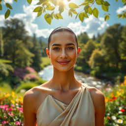 A breathtaking portrayal of a perfect human, embodying harmony and balance in both appearance and spirit