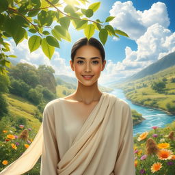 A breathtaking portrayal of a perfect human, embodying harmony and balance in both appearance and spirit