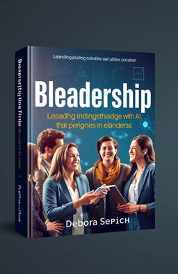 A visually striking book cover design for 'Bleadership: Leading on the Bleeding Edge with AI' by Dr