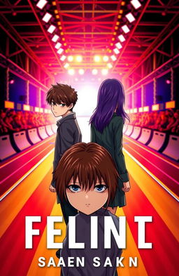 A visually striking book cover featuring two characters back to back