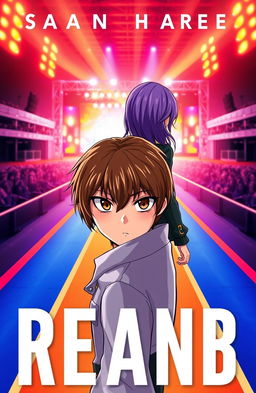 A visually striking book cover featuring two characters back to back