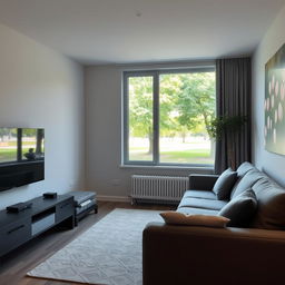 A serene living room setting, designed for tranquility