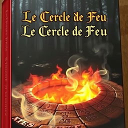 A visually striking book cover for a fantasy novel titled 'Le Cercle de Feu'