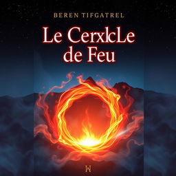 A captivating book cover for a fantasy novel titled 'Le Cercle de Feu'