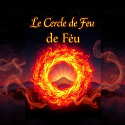 A captivating book cover for a fantasy novel titled 'Le Cercle de Feu'