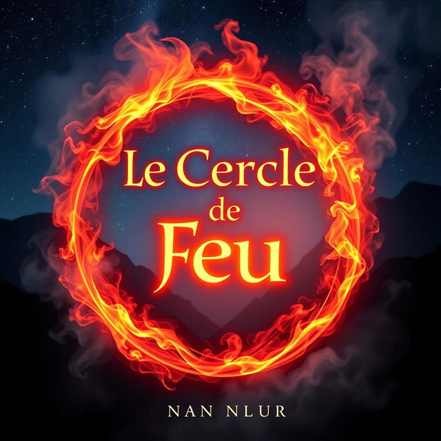 A captivating book cover for a fantasy novel titled 'Le Cercle de Feu'