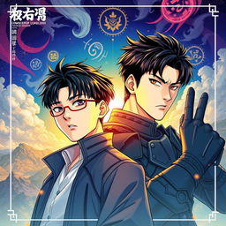 A captivating manhwa-style wallpaper depicting Kim Dokja and Yoo Joonghyuk from 'Omniscient Reader's Viewpoint