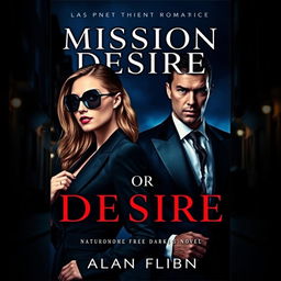 A captivating book cover for a dark romance novel titled 'MISSION OR DESIRE'