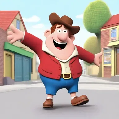 In the animated series, the hooray henry character is depicted as a bumbling fool trying to navigate everyday life.