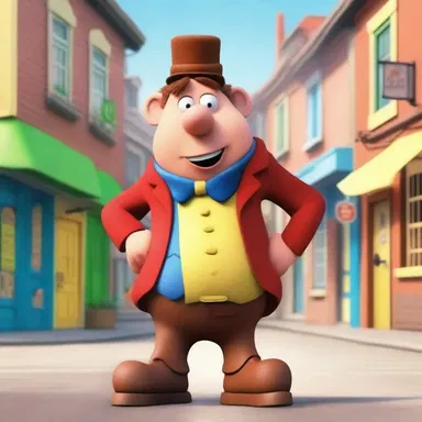 In the animated series, the hooray henry character is depicted as a bumbling fool trying to navigate everyday life.