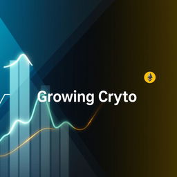 A sleek and modern YouTube banner for a professional trading channel named 'Growing Crypto'