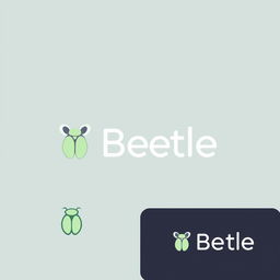 A sleek and modern logo design for an app named 'Beetle', focused on connecting parents