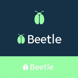A sleek and modern logo design for an app named 'Beetle', focused on connecting parents