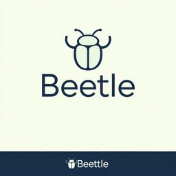 A sleek and modern logo design for an app named 'Beetle', focused on connecting parents