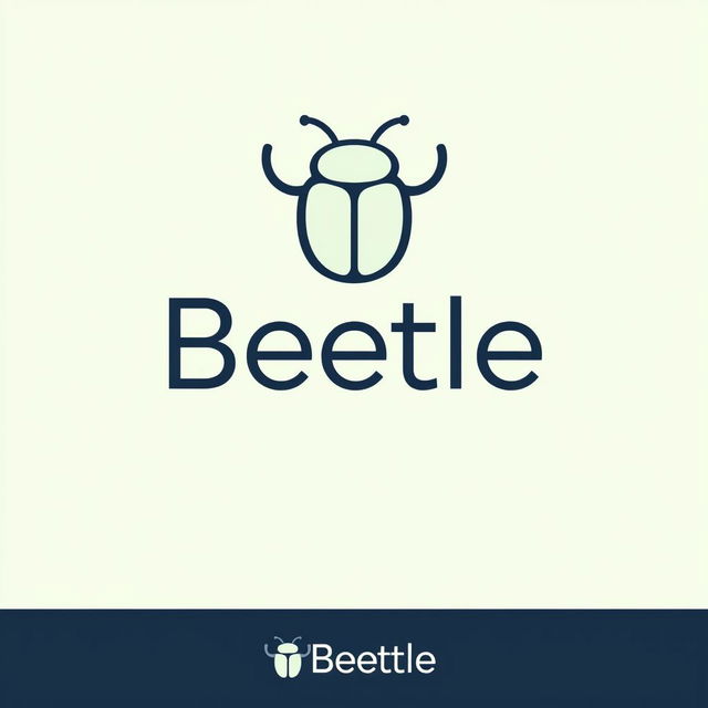 A sleek and modern logo design for an app named 'Beetle', focused on connecting parents