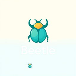 A unique and modern logo design for an app called 'Beetle', aimed at connecting parents