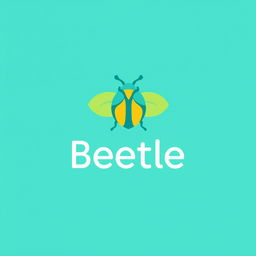 A unique and modern logo design for an app called 'Beetle', aimed at connecting parents