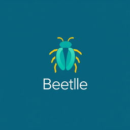 A unique and modern logo design for an app called 'Beetle', aimed at connecting parents