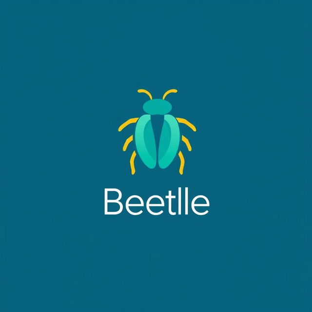 A unique and modern logo design for an app called 'Beetle', aimed at connecting parents