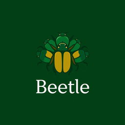 A unique and modern logo design for an app called 'Beetle', which creatively represents several stylized beetles coming together to form a cohesive and simple logo