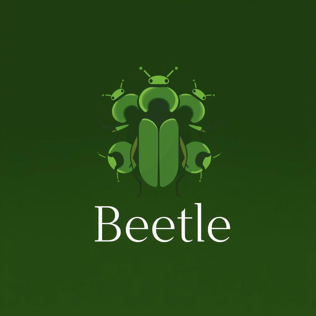 A unique and modern logo design for an app called 'Beetle', which creatively represents several stylized beetles coming together to form a cohesive and simple logo