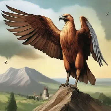In Hungarian mythology, the Turul is a giant bird of prey and a symbol of power.