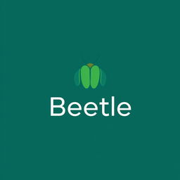 A sleek and modern logo design for an app called 'Beetle', specifically tailored for a mobile interface