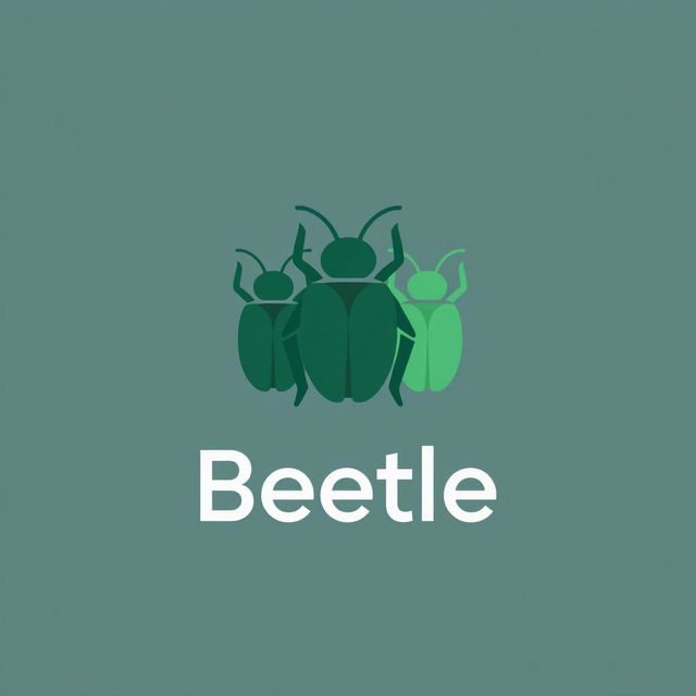 A sleek and modern logo design for an app called 'Beetle', specifically tailored for a mobile interface