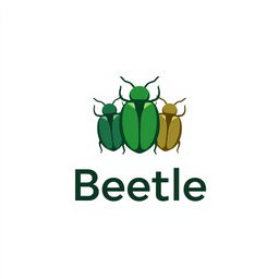 A sleek and modern logo design for an app called 'Beetle', specifically tailored for a mobile interface