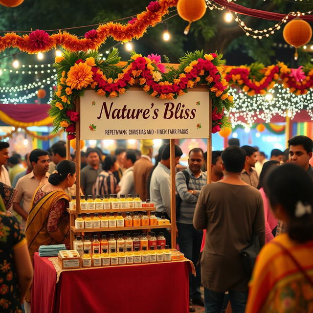 A vibrant festival scene capturing the festive spirit of the Repertwahr Festival in Janeshwar Mishra Park