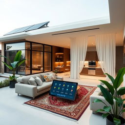 A modern Iranian smart home showcasing advanced technology