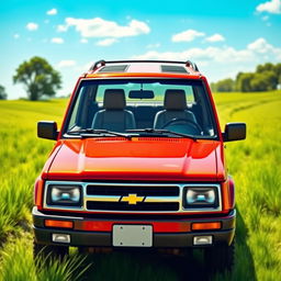 A vibrant and detailed representation of a 1996 Chevrolet Vitara, showcasing its classic SUV design