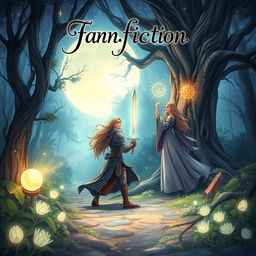 A beautifully illustrated fanfiction cover featuring a dynamic scene between two characters from a popular fantasy series