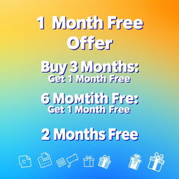 A vibrant promotional poster showcasing a special offer for a subscription service