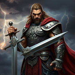 A fierce and brave warrior standing strong, embodying confidence and valor