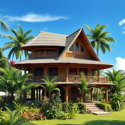 A beautiful visualization of a traditional house from Timor Tengah Utara, Indonesia
