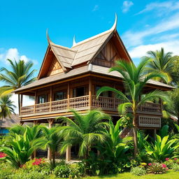 A beautiful visualization of a traditional house from Timor Tengah Utara, Indonesia