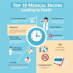 A thought-provoking infographic illustrating the top 10 medical errors leading to death