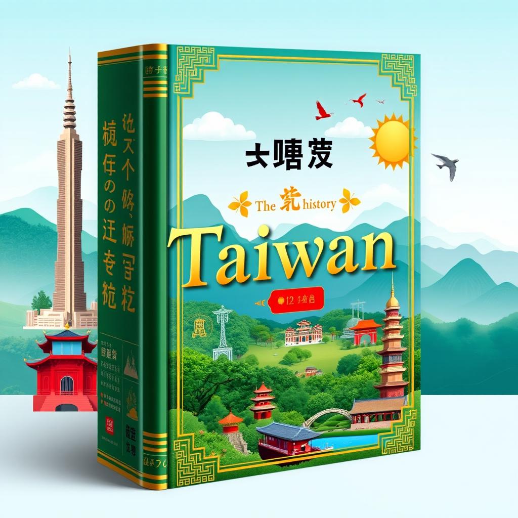 A visually compelling book cover representing the rich history of Taiwan