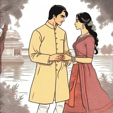 The protagonist's love interest in the novel had an Indo-Germanic background, adding depth to their romantic relationship.