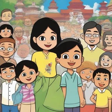 Indonesian cartoons are enjoyed by children and adults alike, with colorful characters and engaging storylines.