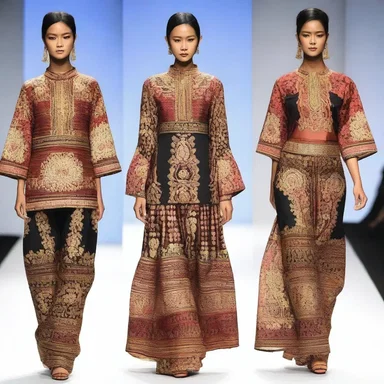 Indonesian fashion showcases a blend of traditional and modern styles, with vibrant patterns and intricate designs.