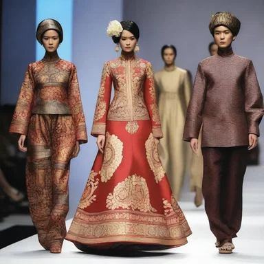 Indonesian fashion showcases a blend of traditional and modern styles, with vibrant patterns and intricate designs.